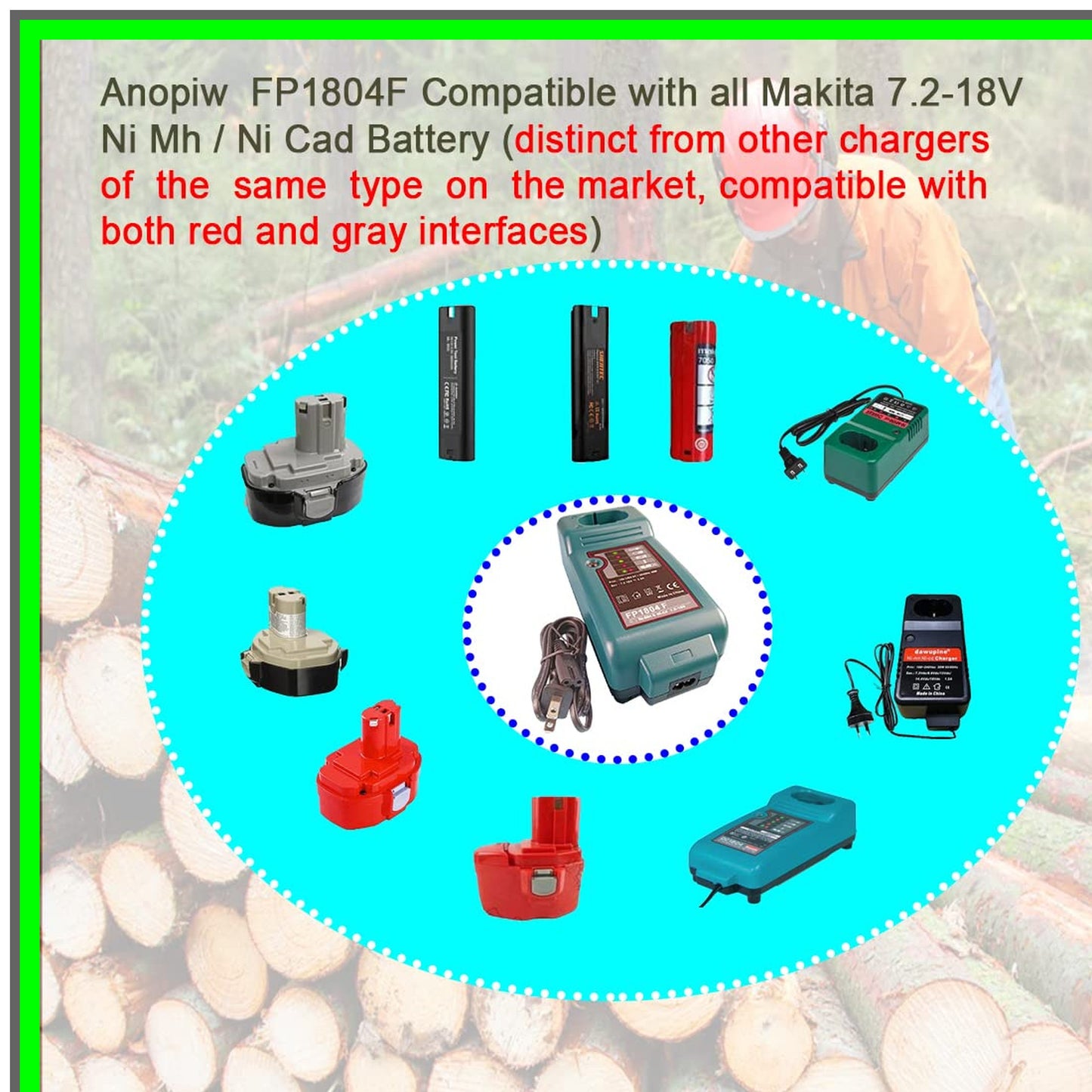 Versatile 7.2V-18V Battery Charger for Makita NI-MH NI-CD Models