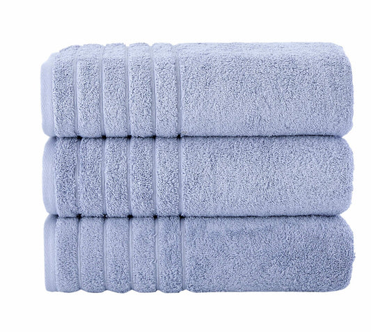 Barnum Collection Bath Towels Set of 3 Blue 30"x56"