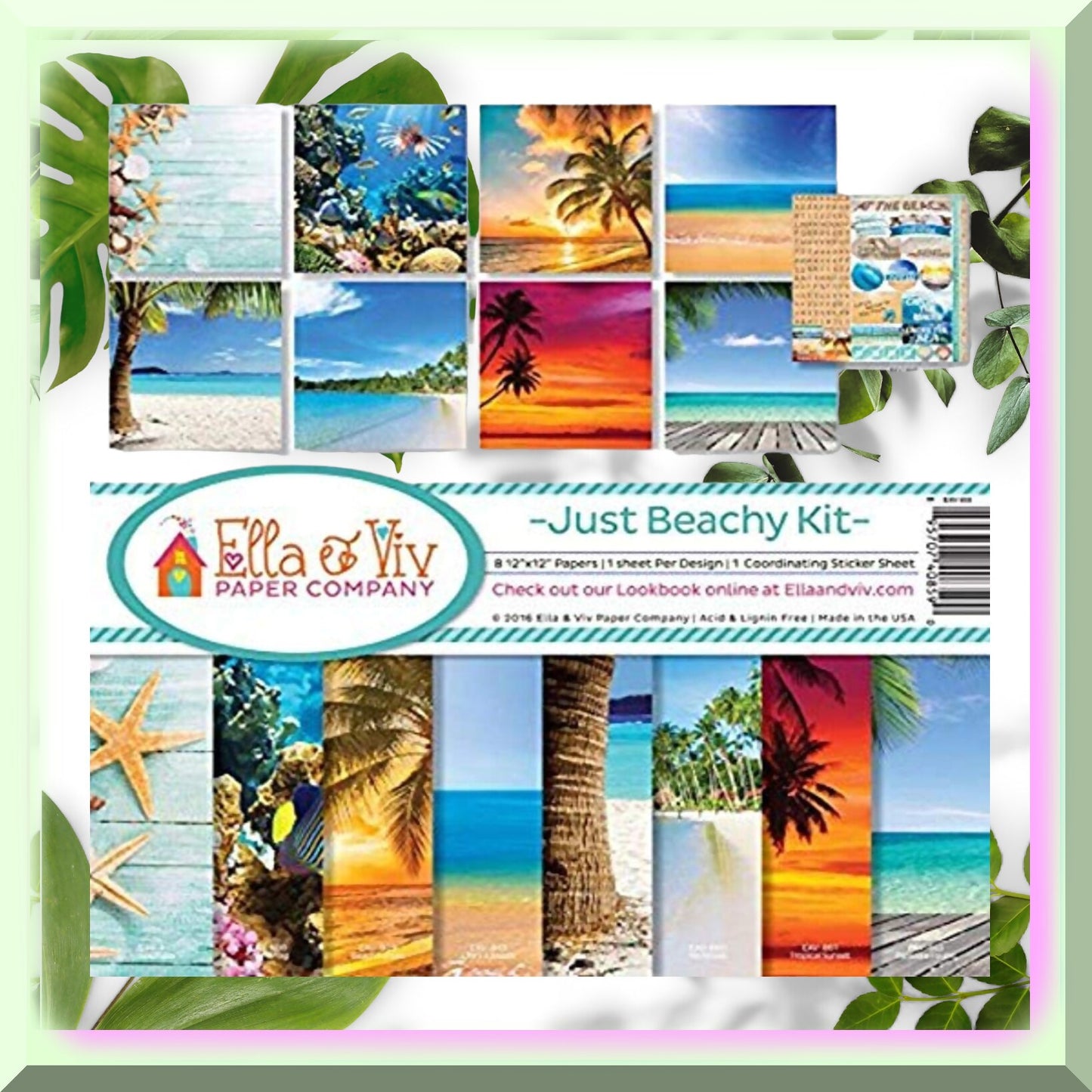 Seaside Serenity Scrapbook Kit 8 12x12 Papers