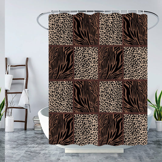 Leopard Print Shower Curtain 70x70 inch