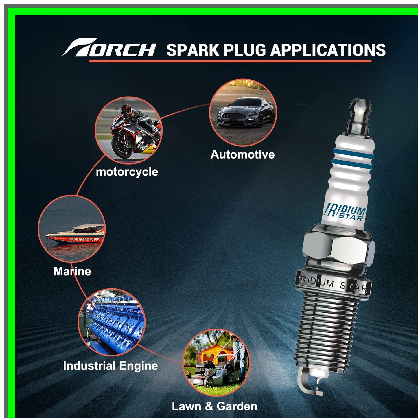 Dual Pack AC7R Spark Plugs Compatible with Husqvarna and NGK Models