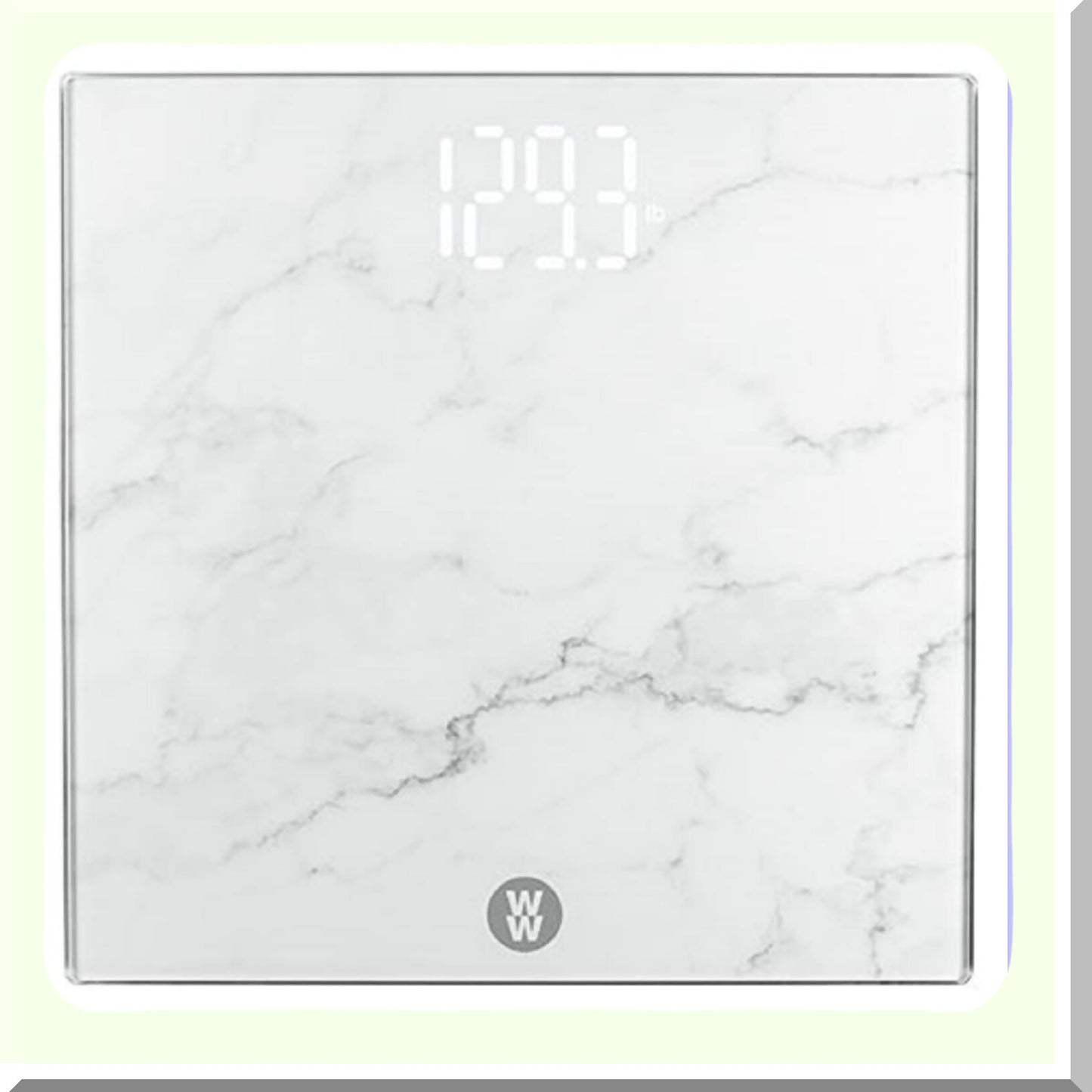 Digital Bathroom Scale White Marble Finish