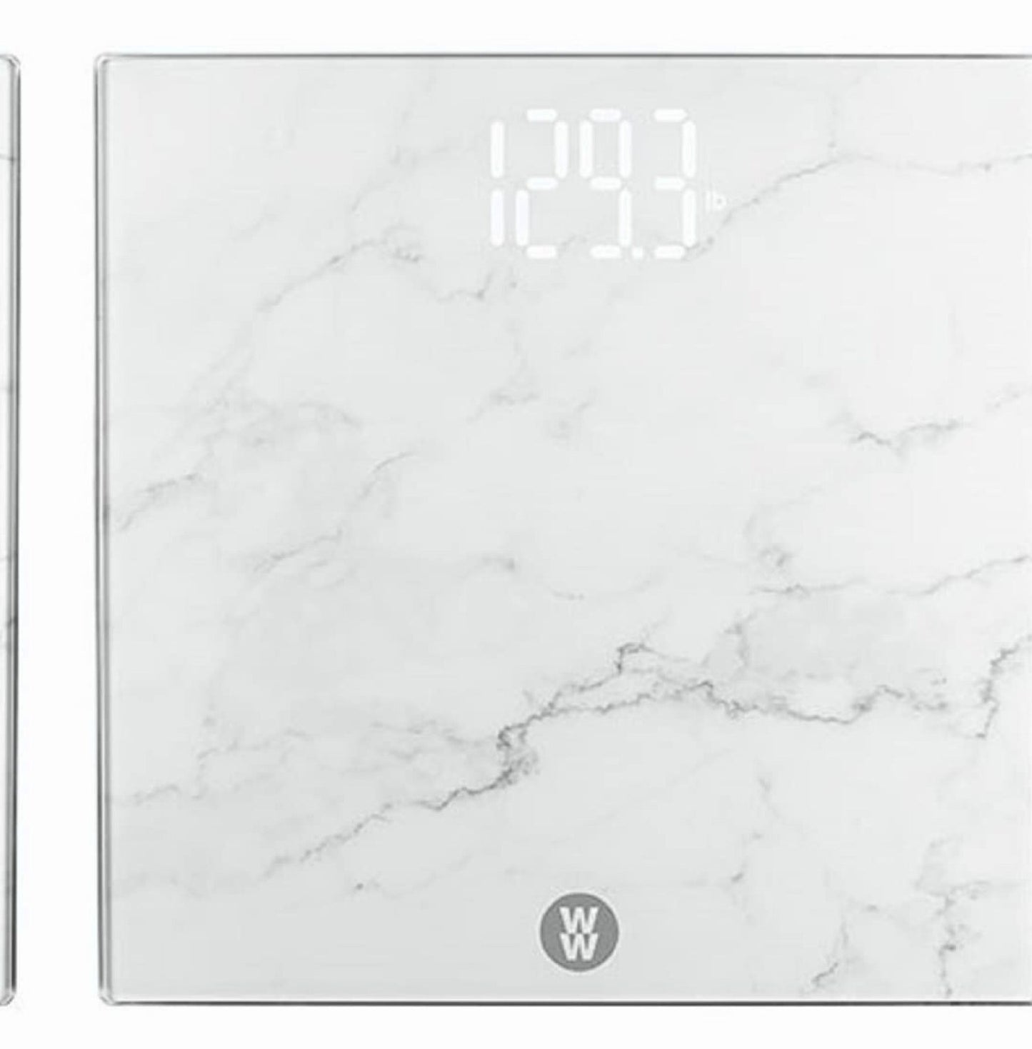 Digital Bathroom Scale White Marble Finish