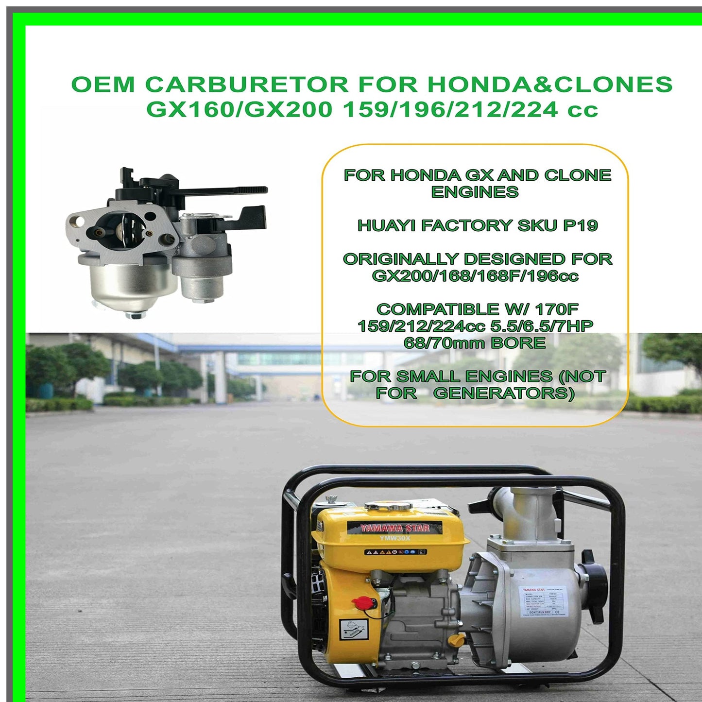 Predator 212 Carburetor Kit for Mini Bikes and Small Engines 16100-ZH8-W61