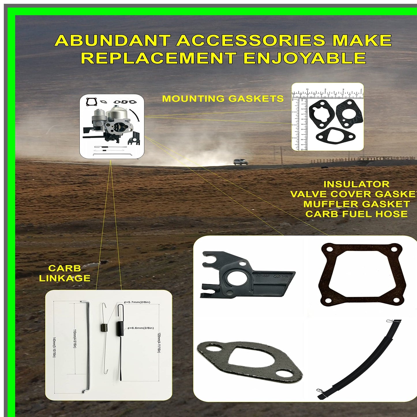 Predator 212 Carburetor Kit for Mini Bikes and Small Engines 16100-ZH8-W61