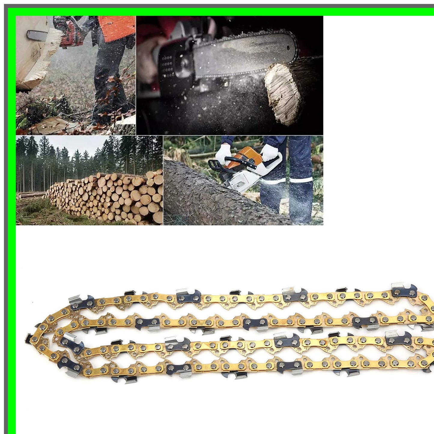 Durable 16 Inch Chainsaw Chain 59 Links 3/8 Inch Spacing for Garden Use