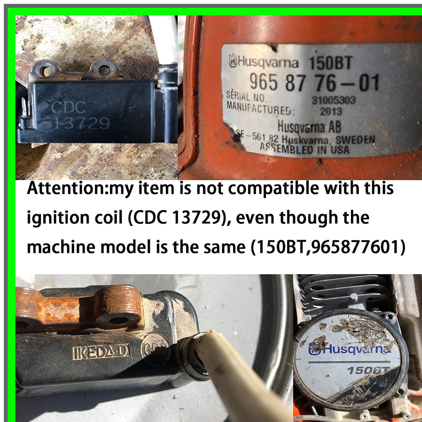 Ignition Coil Module for Husqvarna Backpack Blowers 150BF 350BF 150BT 350BT