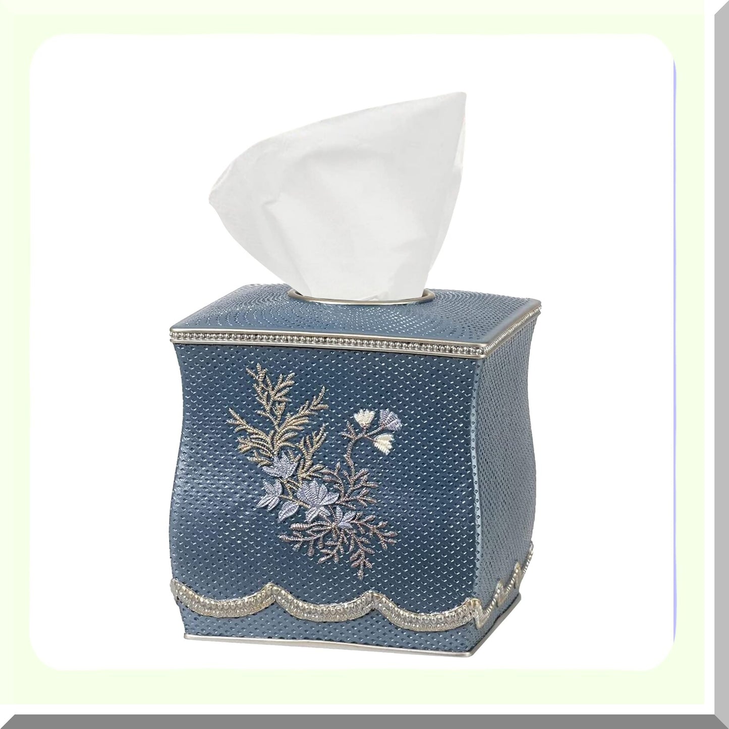 Capri Tissue Box Slate Blue