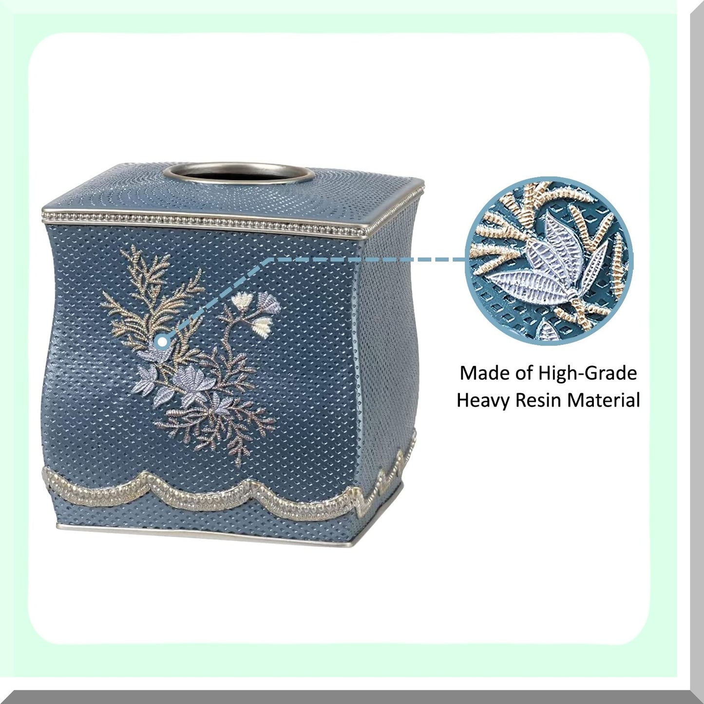 Capri Tissue Box Slate Blue