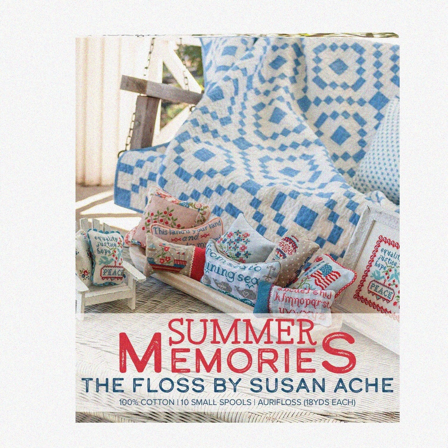 Summer Memories Floss Set 10 Small Cotton Spools