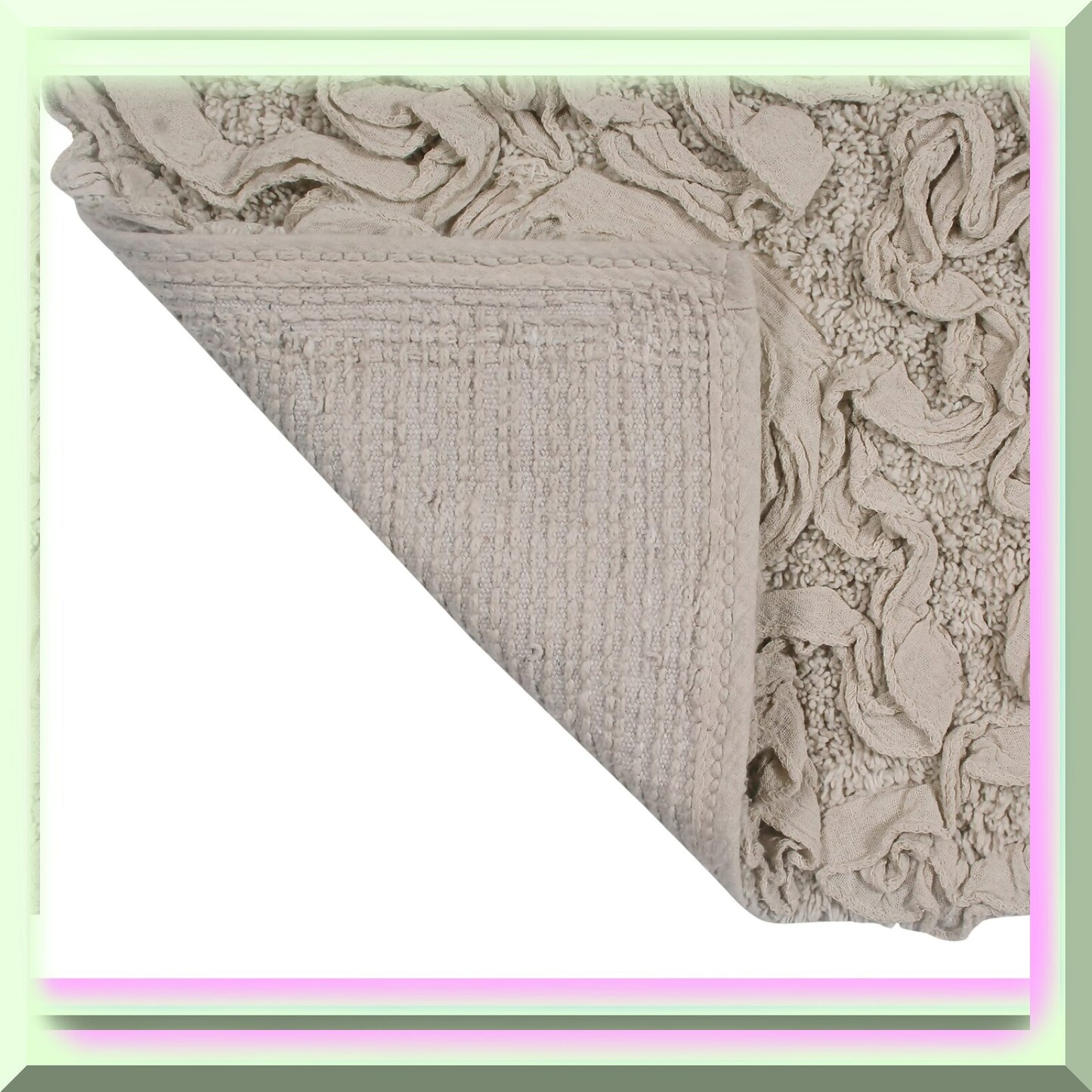 18x18 Cotton Tufted Bath Rug with Lid Cover