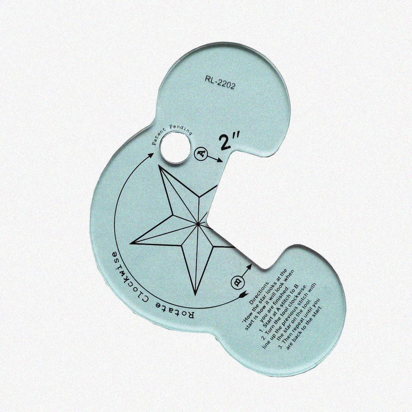 Super-Star Quilting Template for Domestic Sewing Machine