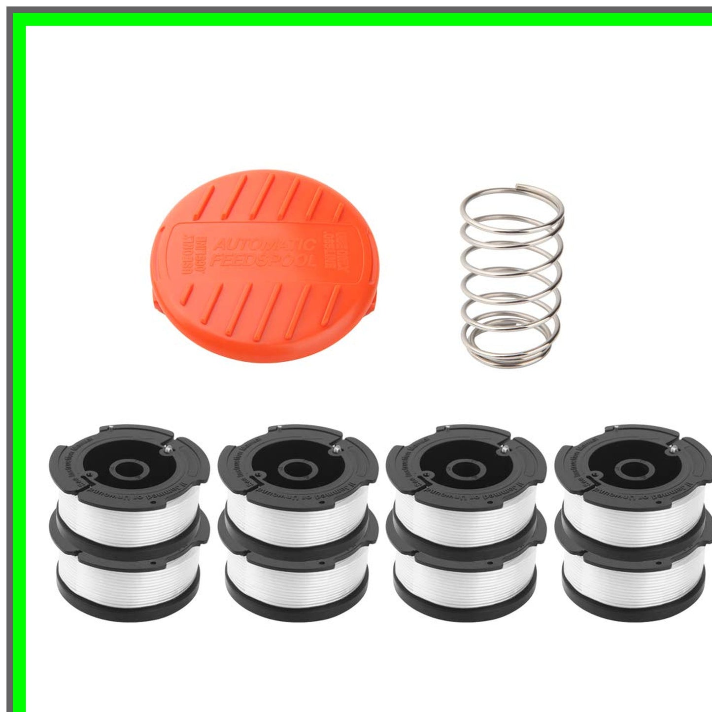 9 Pack String Trimmer Replacement Spools with 30ft 0.065" Line and Cap