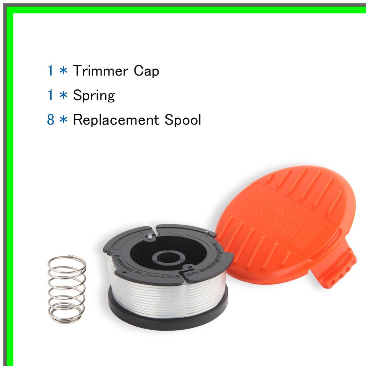 9 Pack String Trimmer Replacement Spools with 30ft 0.065" Line and Cap