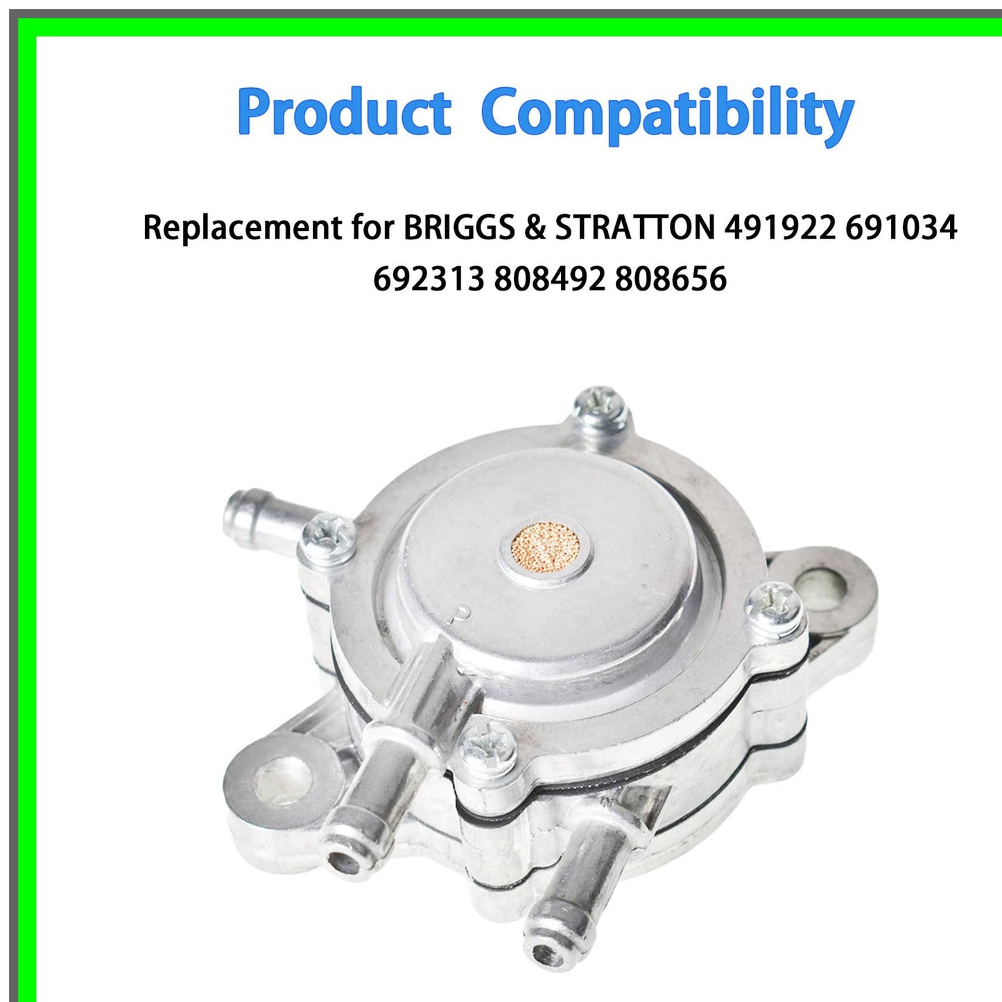 Briggs Stratton Fuel Pump Replacement for 491922 691034 692313 808492 808656