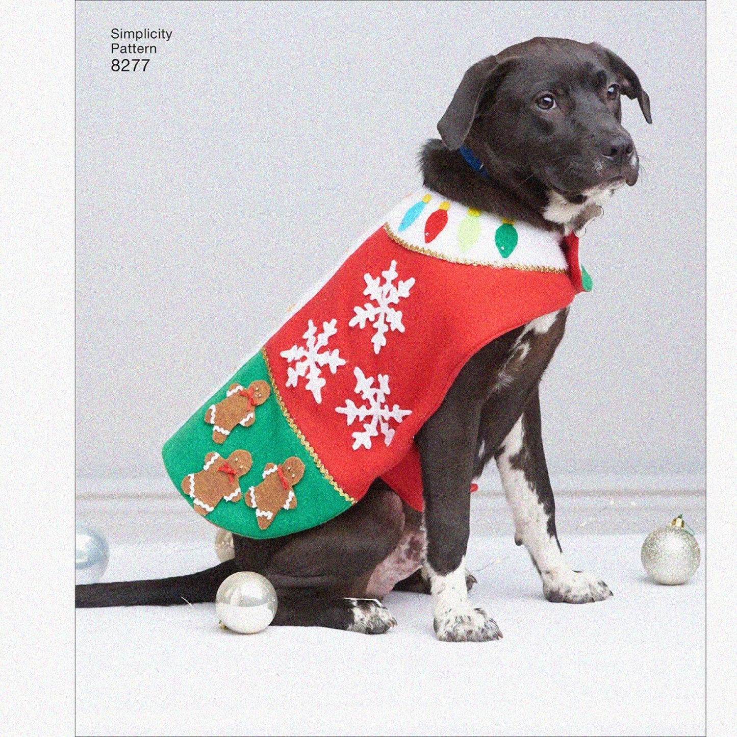Festive Fleece Dog Coat Sewing Pattern S-L