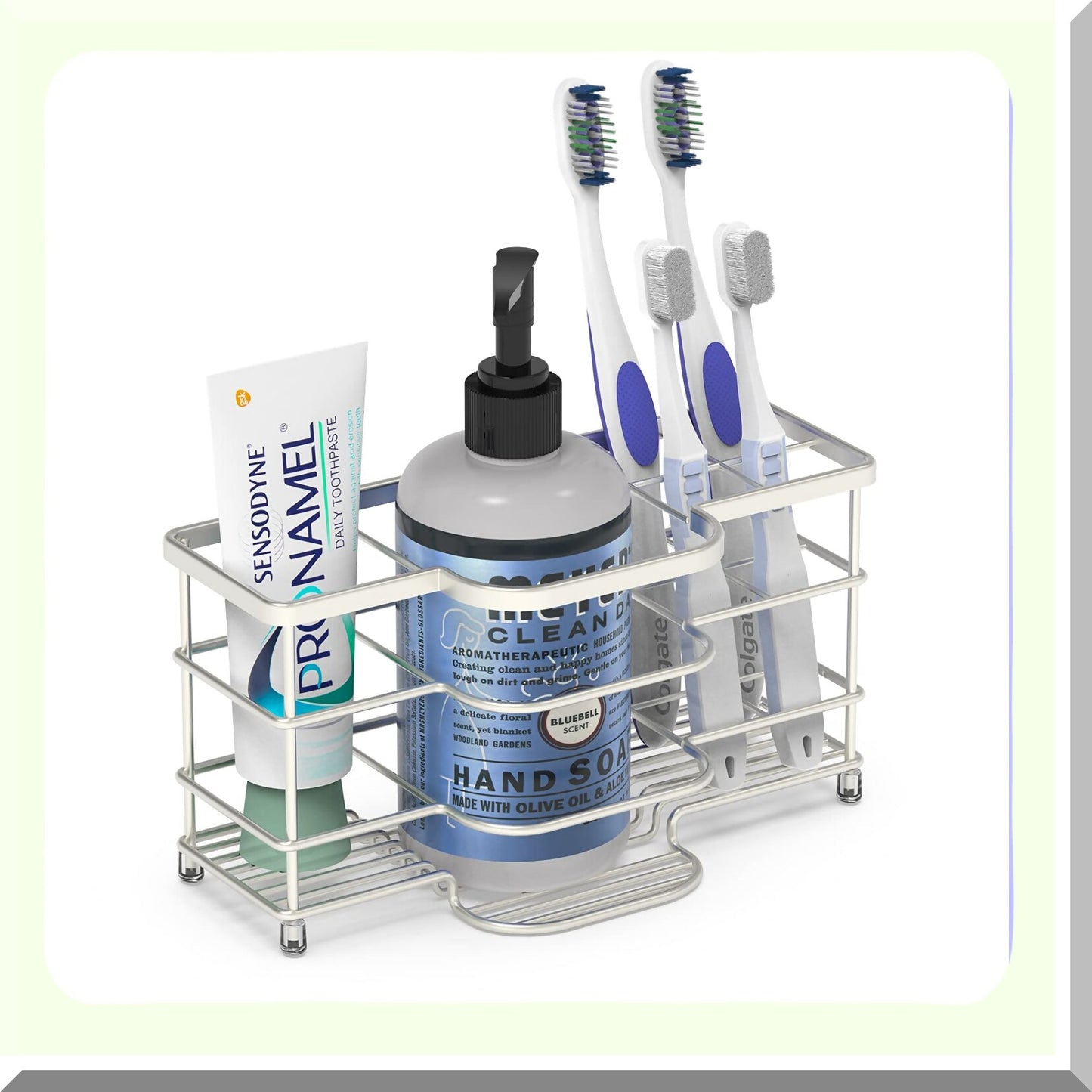 Stainless Steel 6-Slot Bathroom Organizer