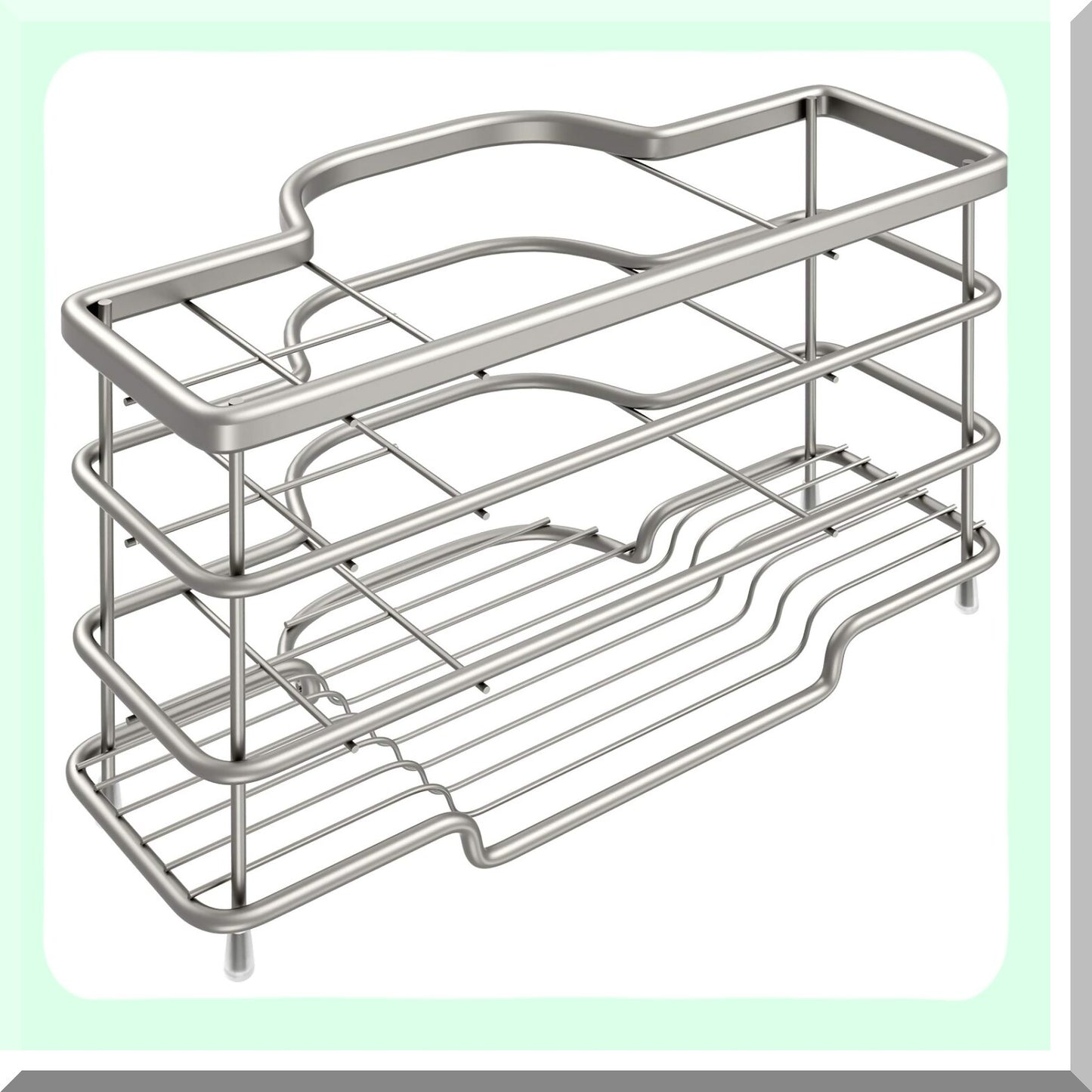 Stainless Steel 6-Slot Bathroom Organizer