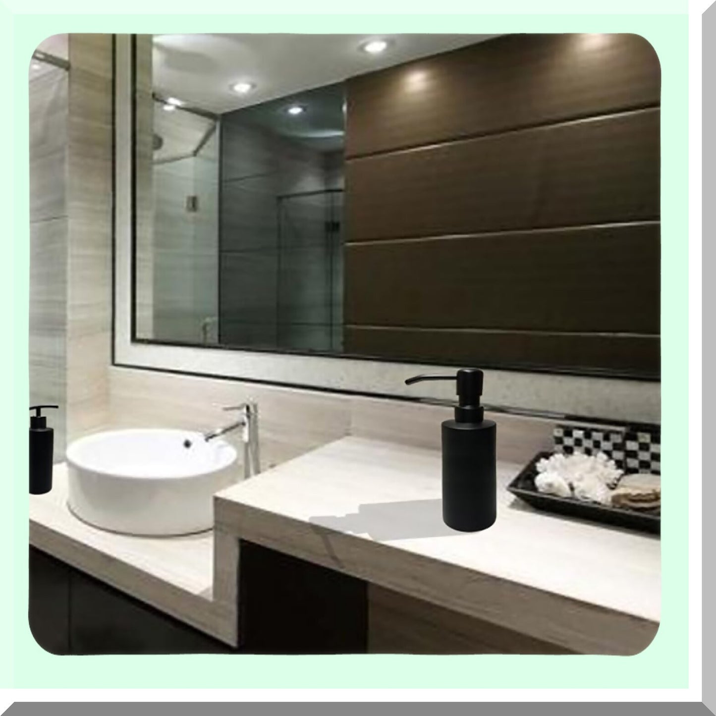 Black Cylindrical Soap Dispenser 400ml