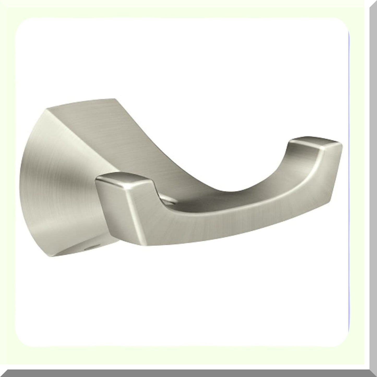 Lindor Spot Resist Double Robe Hook Brushed Nickel