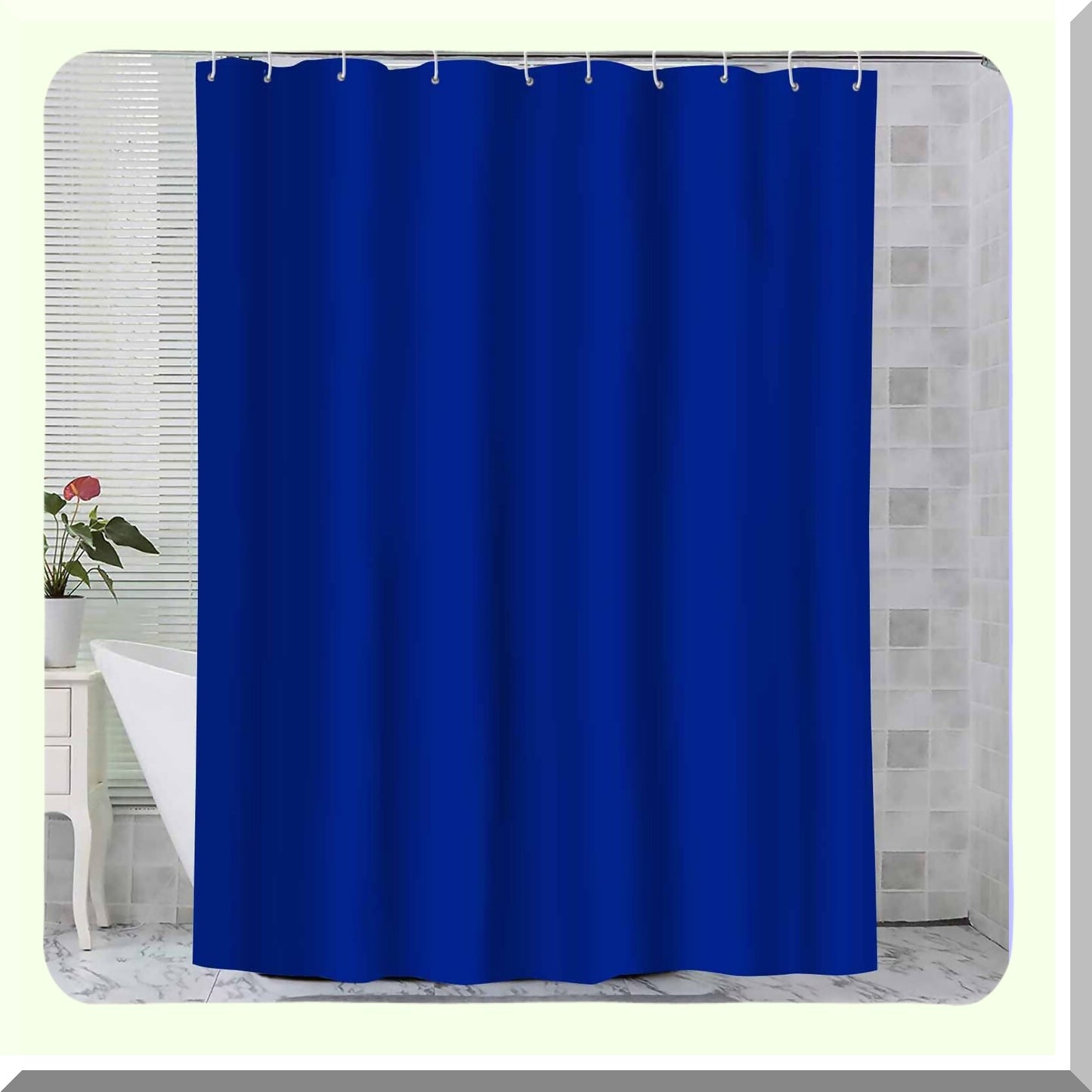 Royal Blue Shower Curtain 60x72 Heavy Duty Fabric
