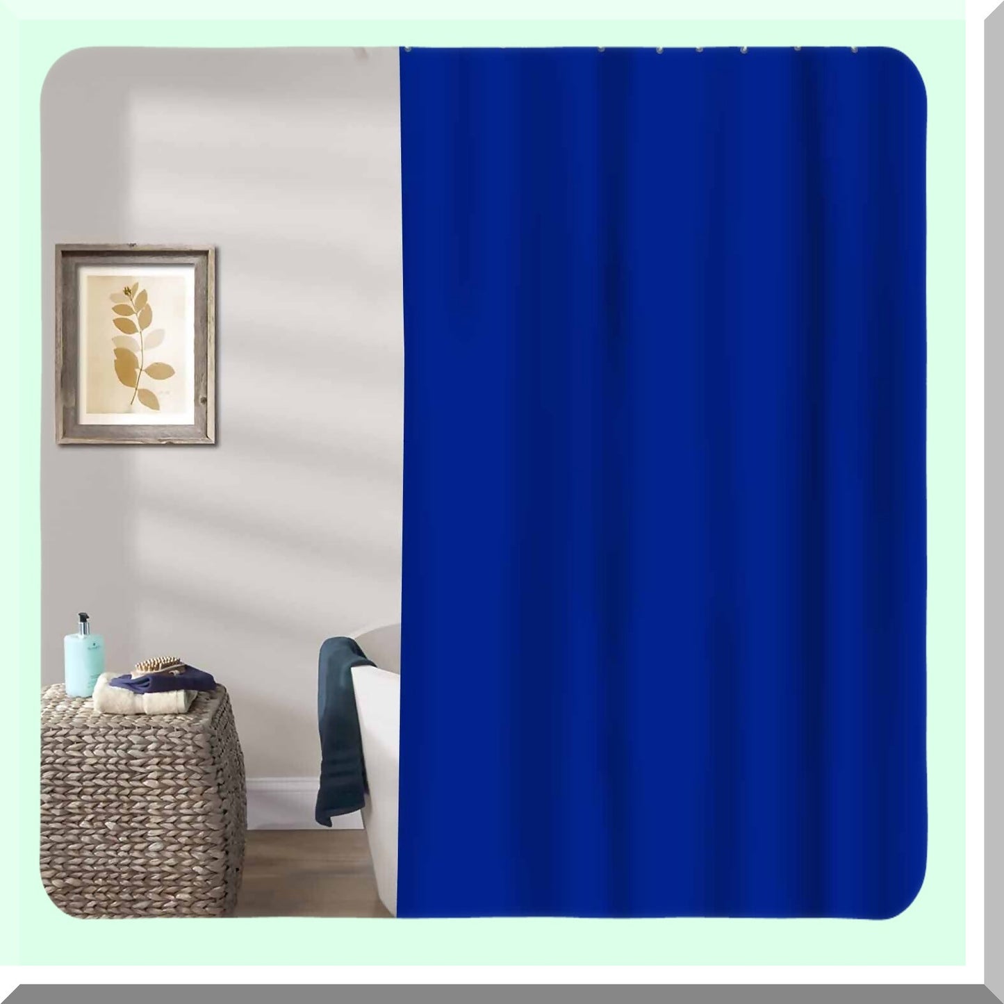Royal Blue Shower Curtain 60x72 Heavy Duty Fabric