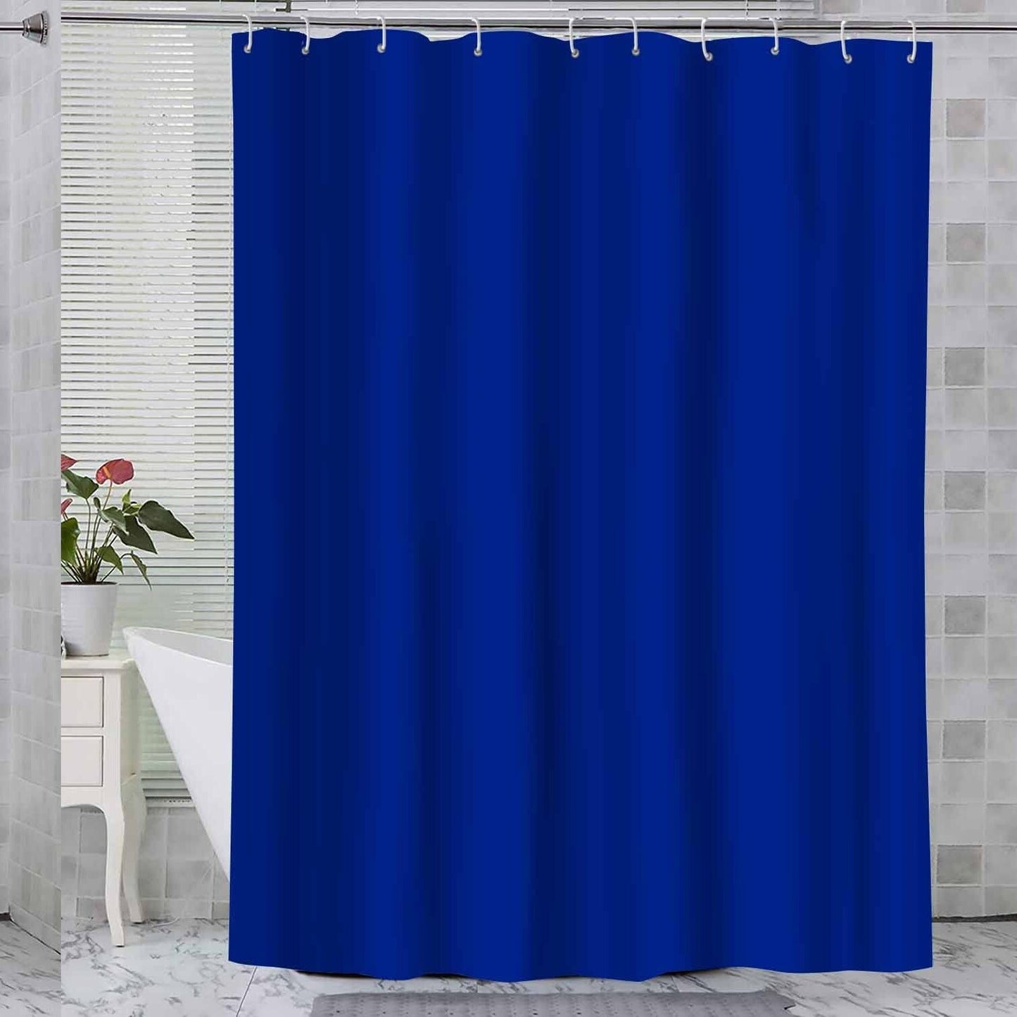 Royal Blue Shower Curtain 60x72 Heavy Duty Fabric
