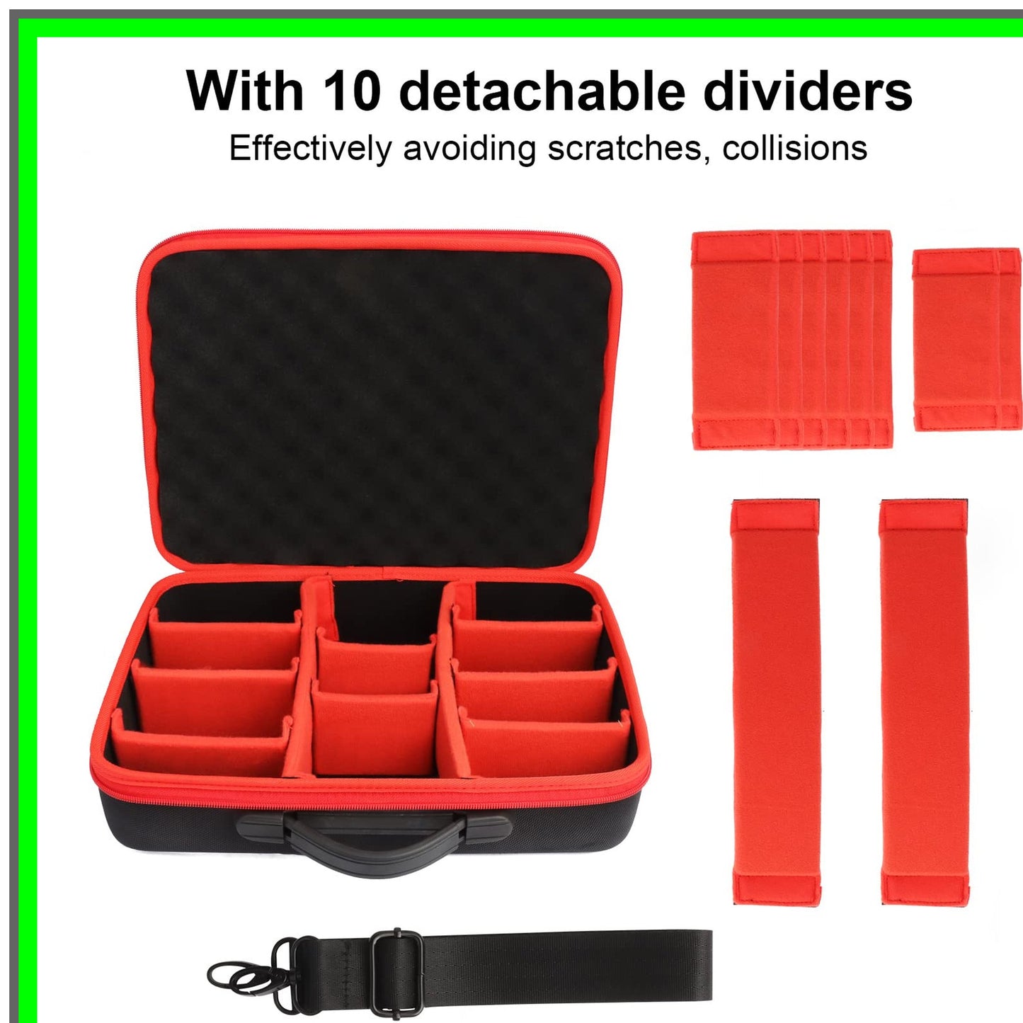 Power Tool Battery Storage Case with Adjustable Dividers for Easy Organization