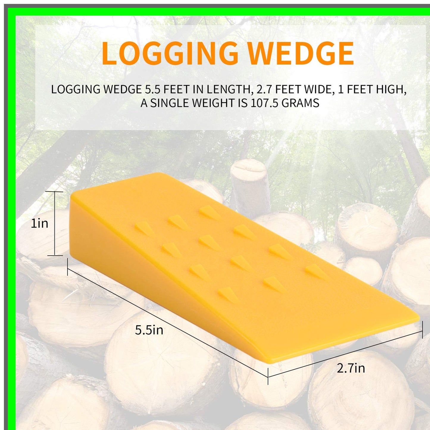 Spiked Tree Felling Wedges for Safe Chainsaw Cutting - 2 Pack