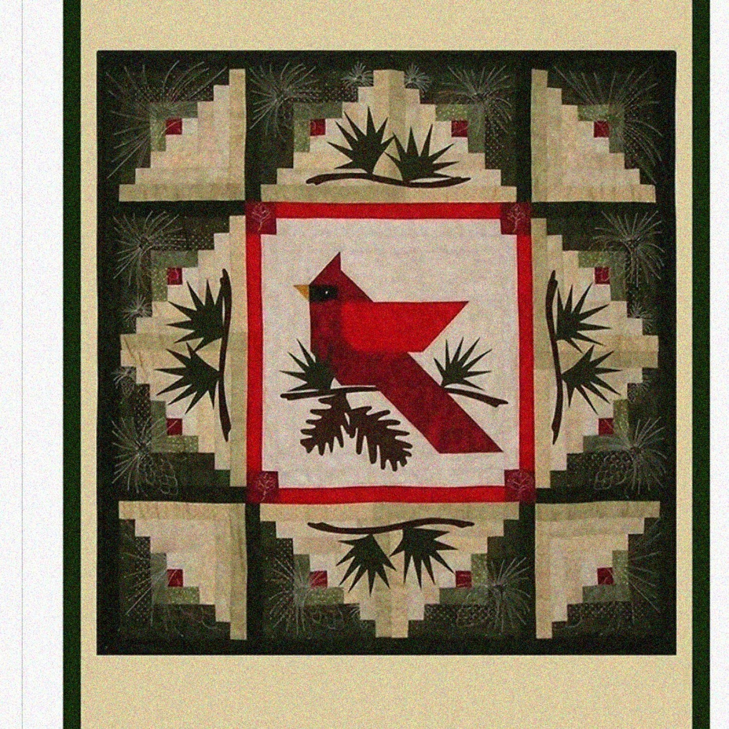 Winter's Majesty Cardinal Quilt Pattern 36" x 36"