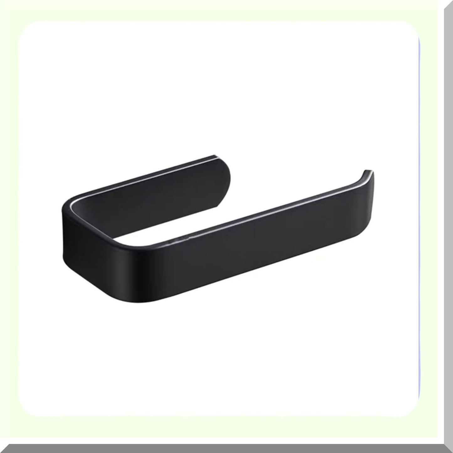 Self Adhesive Stainless Steel Tissue Holder Black