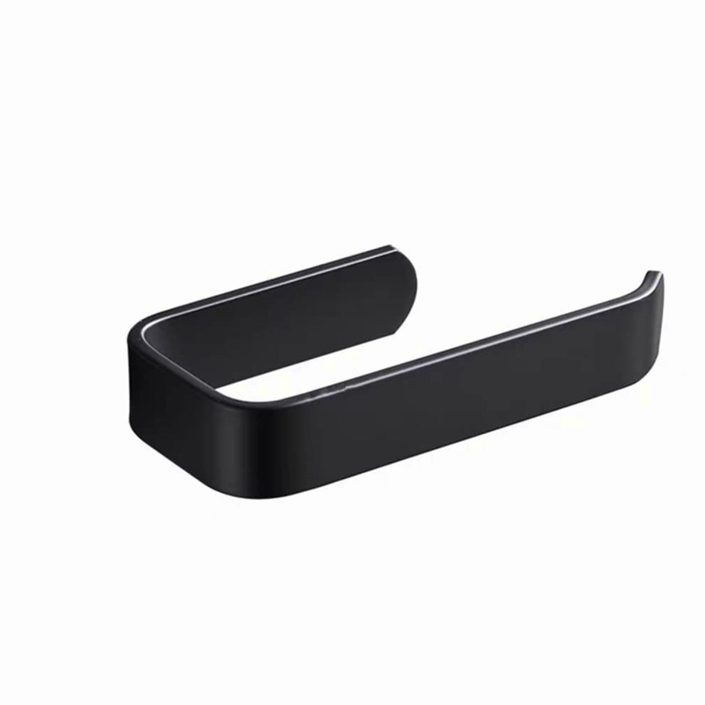 Self Adhesive Stainless Steel Tissue Holder Black