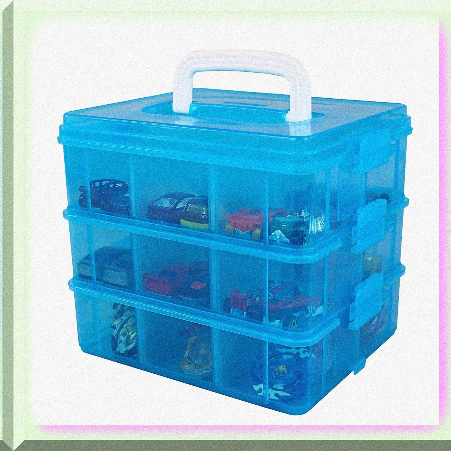 Stackable Toy Organizer Storage Case for Small Toys