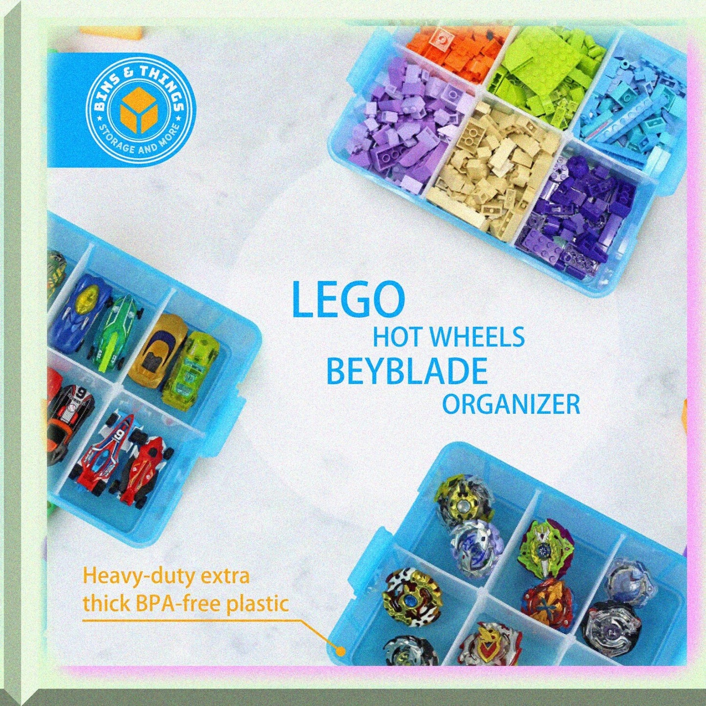 Stackable Toy Organizer Storage Case for Small Toys