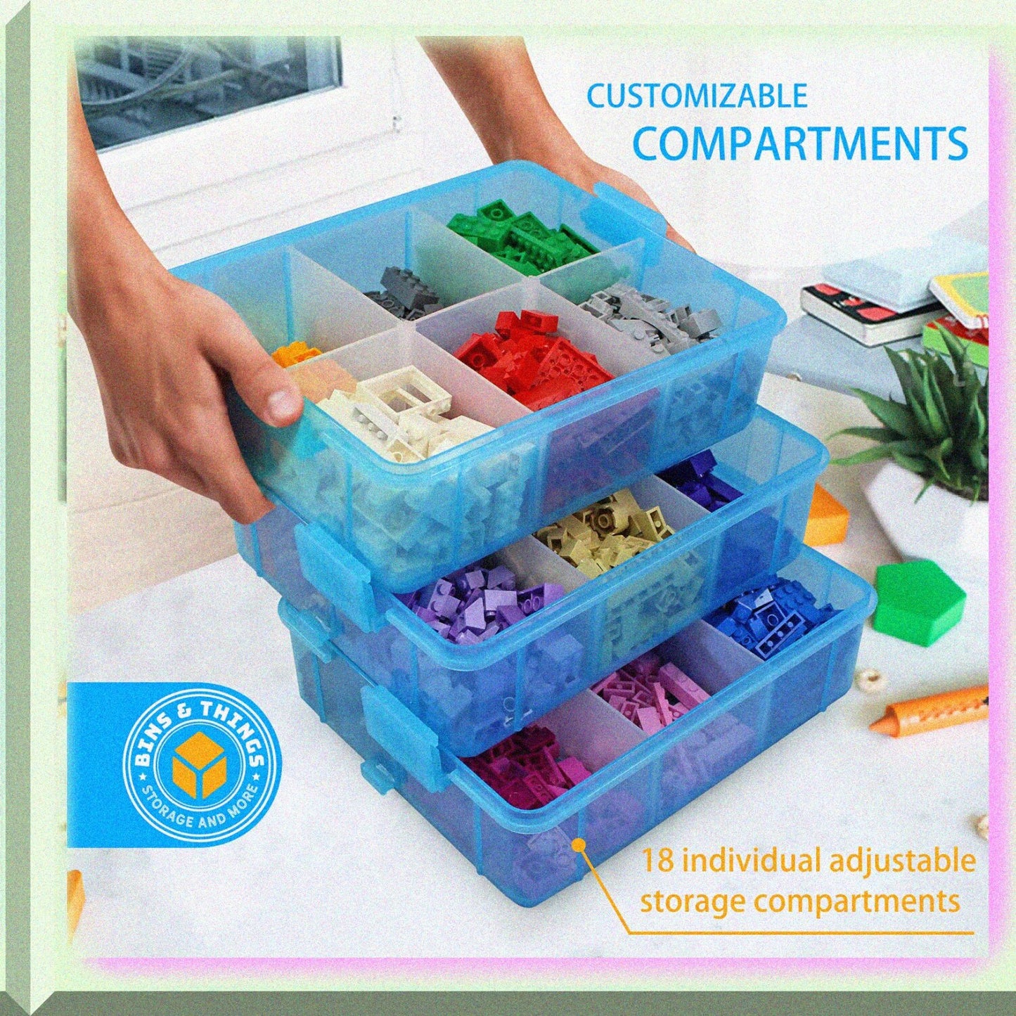 Stackable Toy Organizer Storage Case for Small Toys