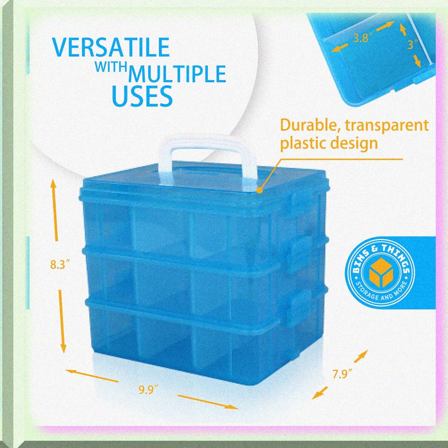 Stackable Toy Organizer Storage Case for Small Toys
