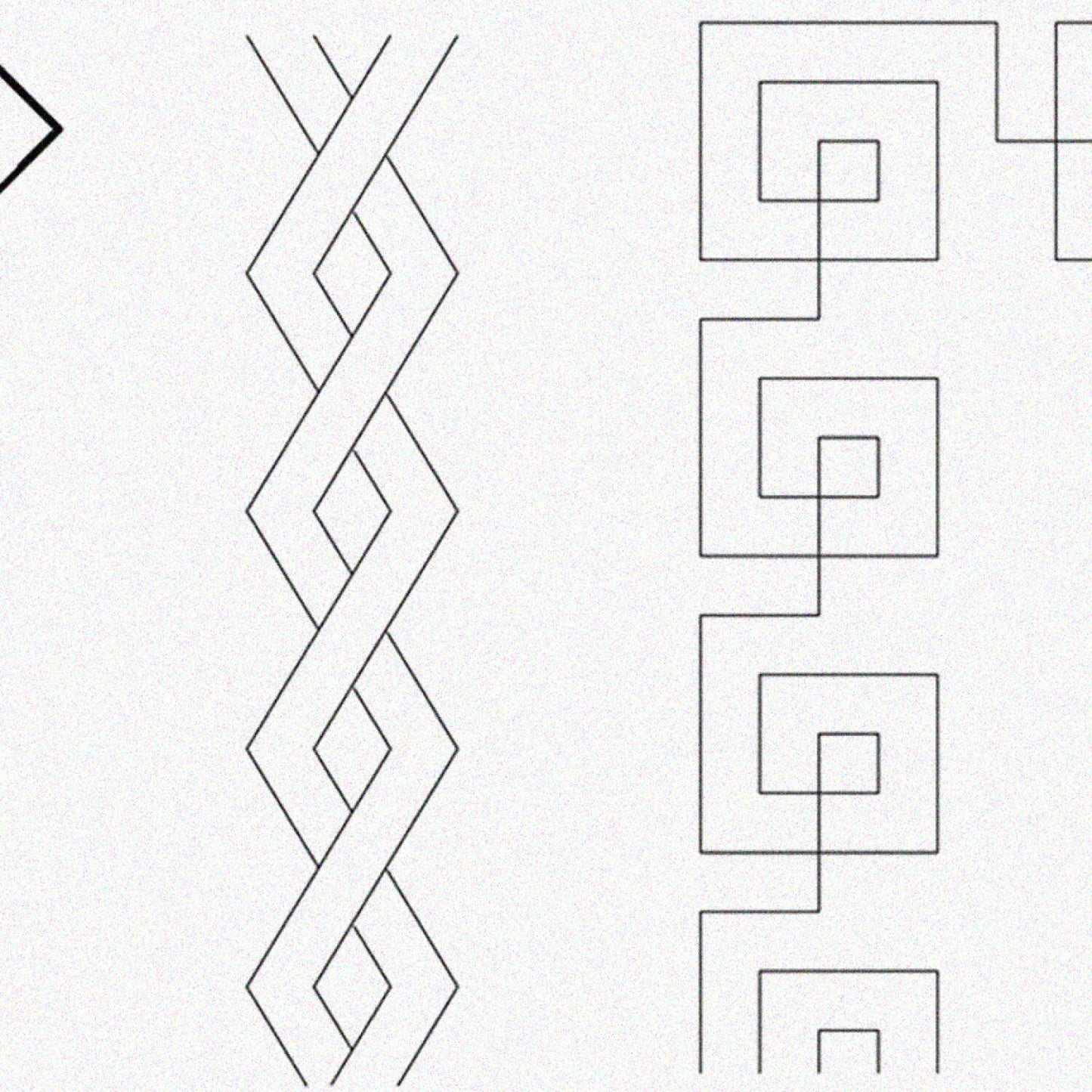 Quilting Stencil Set 3 pcs for Machine and Hand Quilting