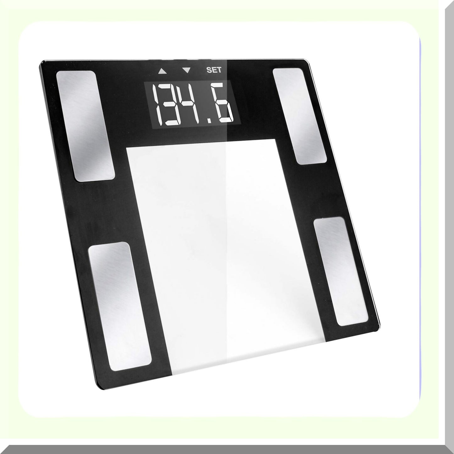 Digital Bathroom Scale Silver 400 lbs