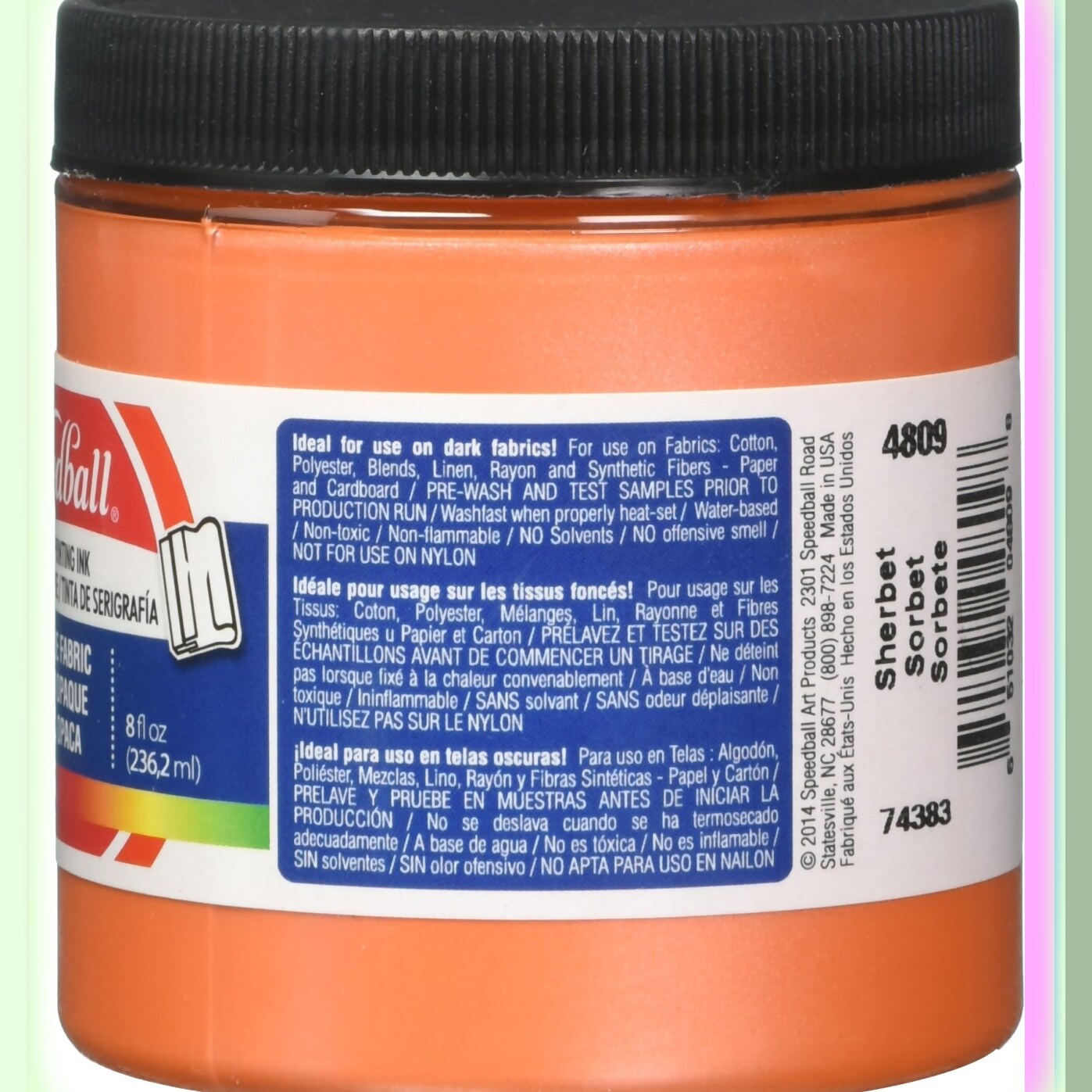 Sherbet Shimmer Iridescent Fabric Ink 8oz