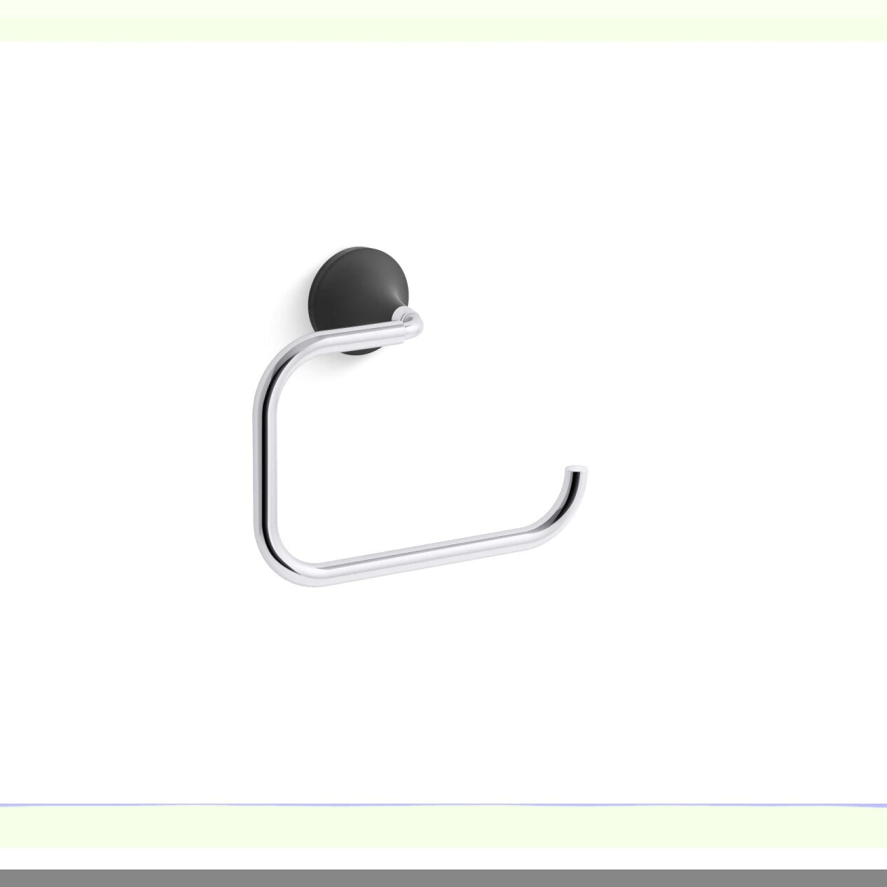 27428-CBL Towel Ring Polished Chrome/Matte Black