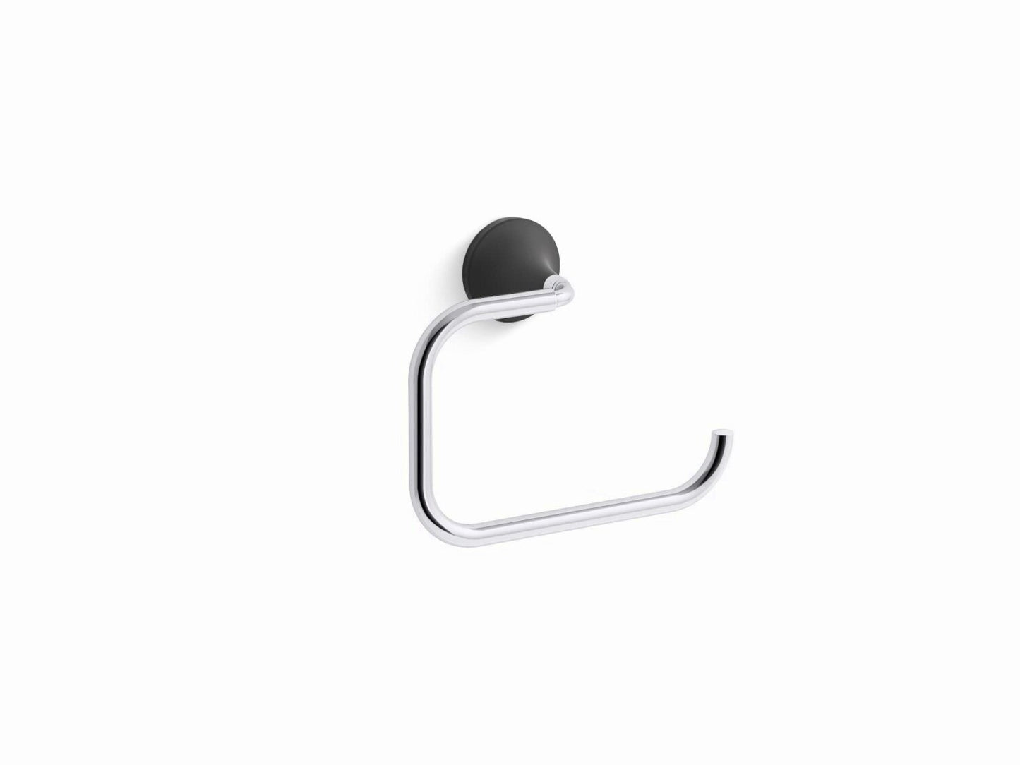 27428-CBL Towel Ring Polished Chrome/Matte Black