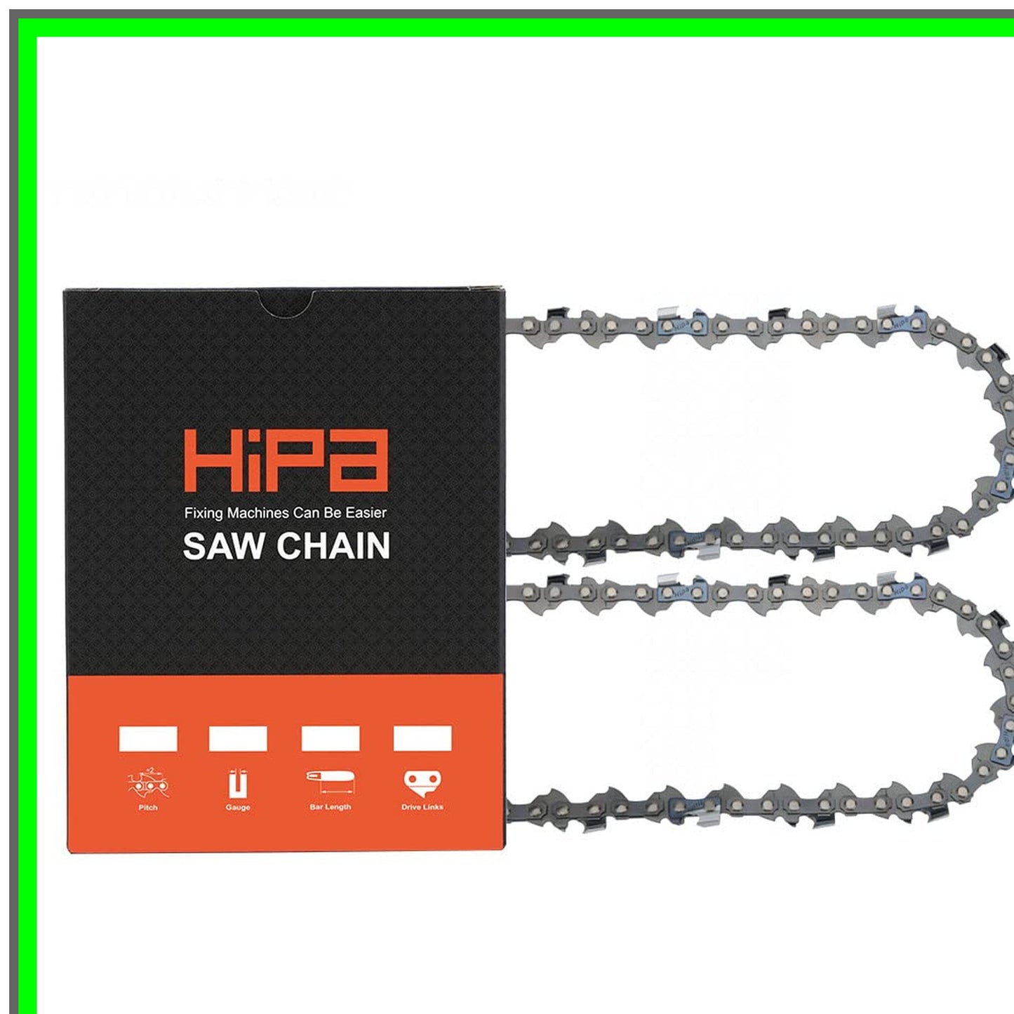 8 Inch Replacement Chainsaw Chain for Ryobi Homelite Worx Pole Saws 2-Pack