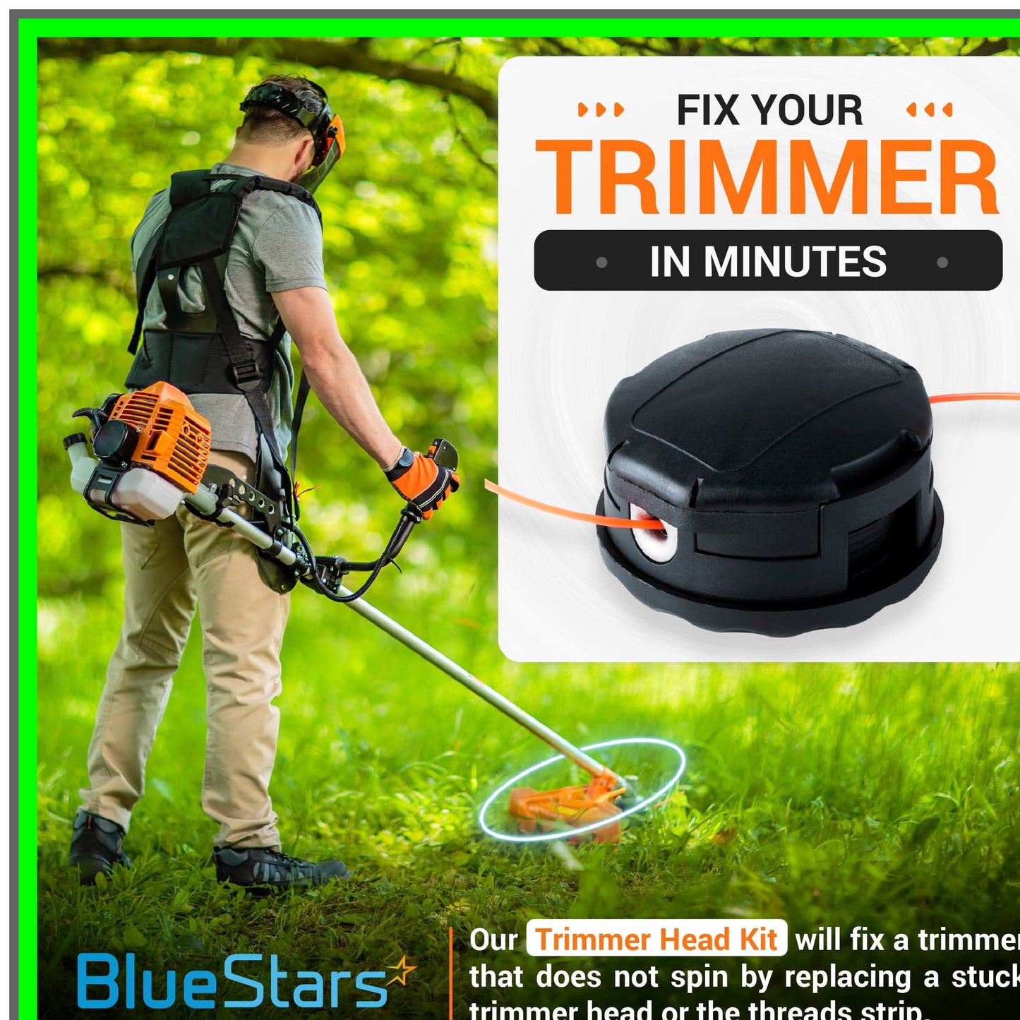 Effortless Trim Duo: SRM-225 Speed Feed Heads for Eater Trimmers