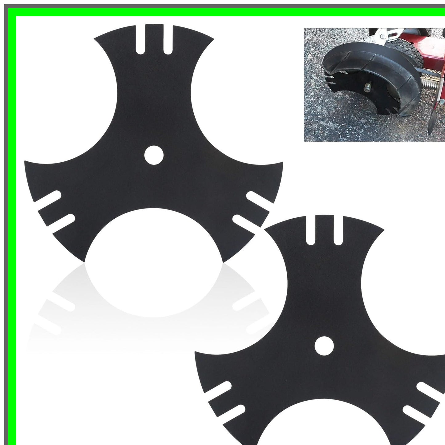 9-Inch 3-Side Edger Star Blade Replacement for MTD Edgers - 2 Pack