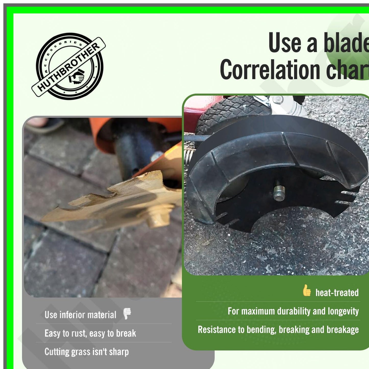 9-Inch 3-Side Edger Star Blade Replacement for MTD Edgers - 2 Pack