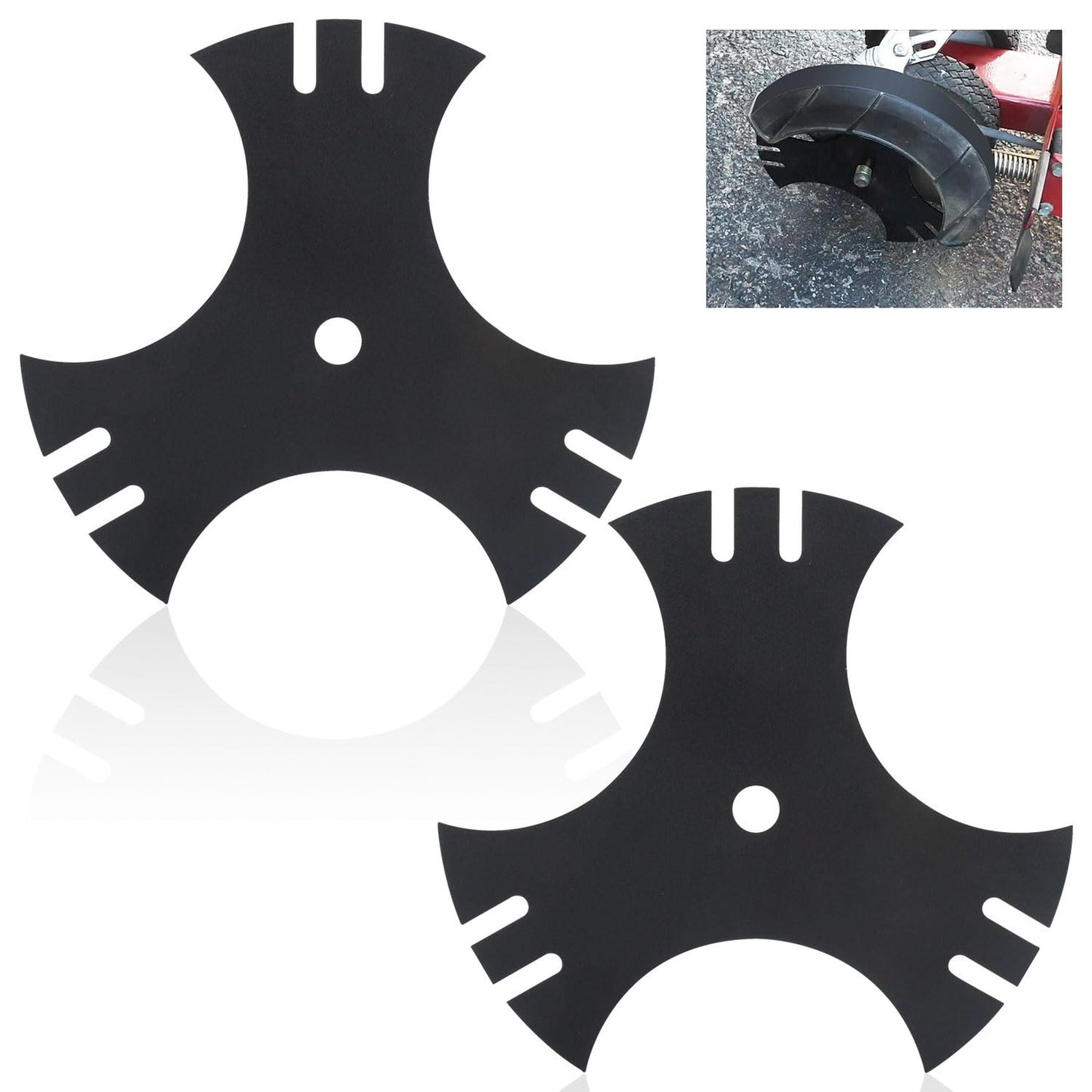 9-Inch 3-Side Edger Star Blade Replacement for MTD Edgers - 2 Pack
