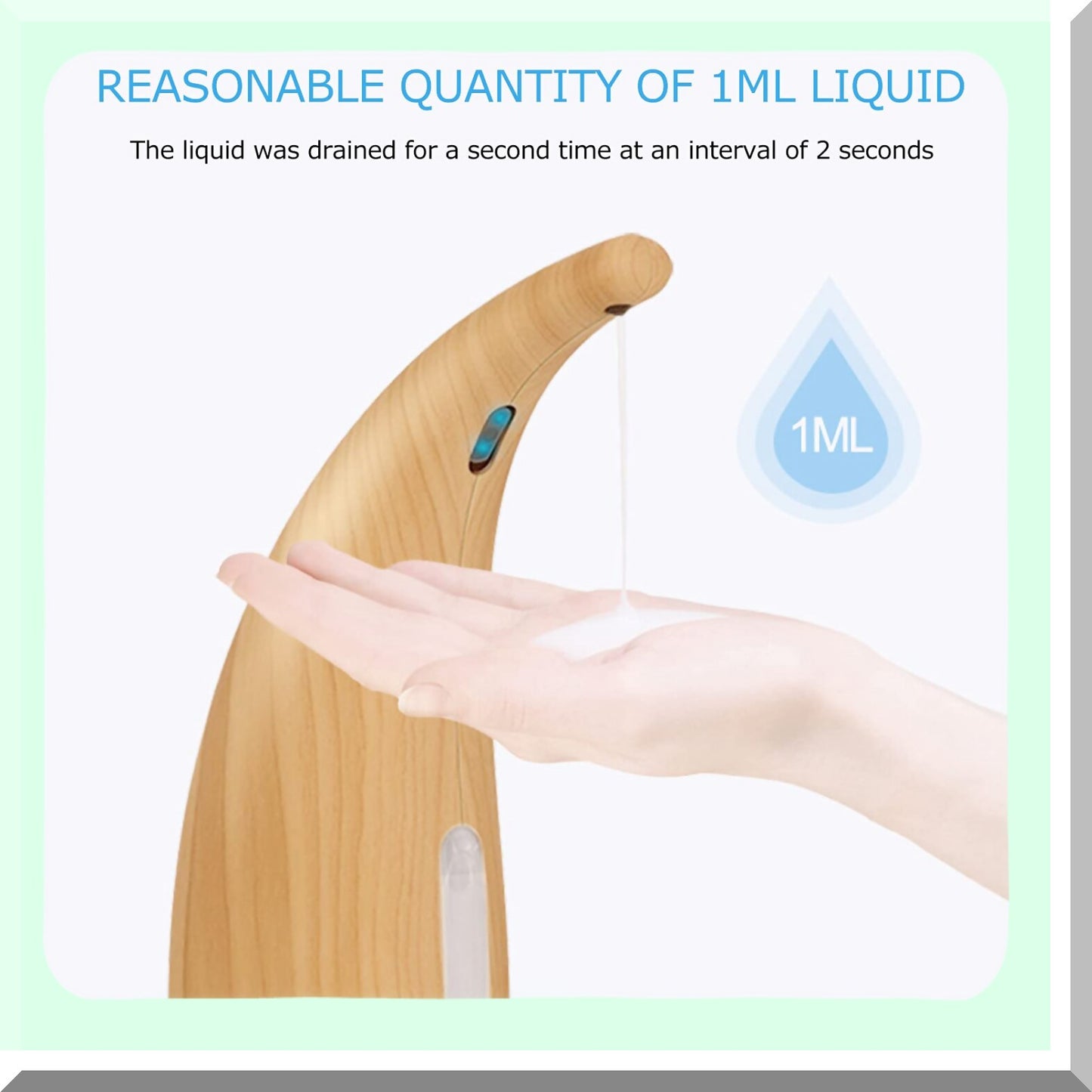 Touchless Light Wood Grain Soap Dispenser 300ml