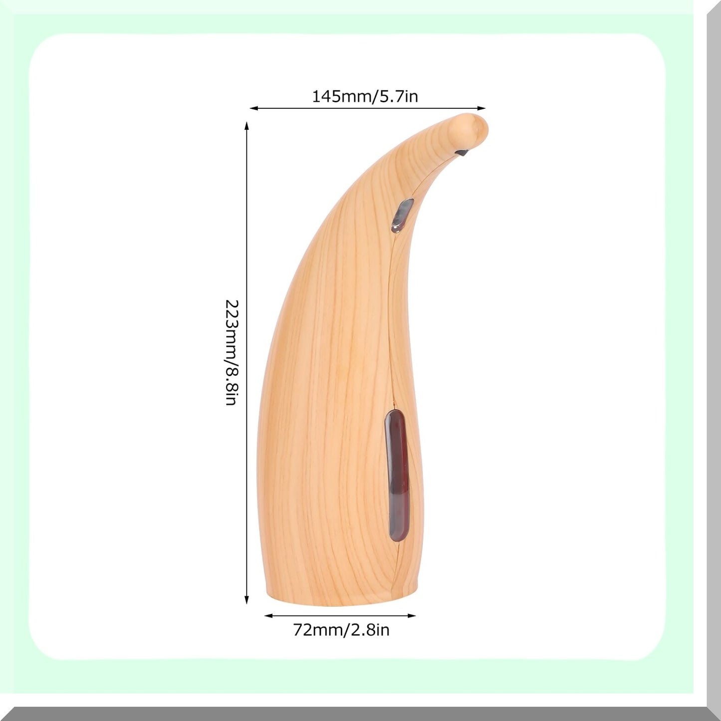 Touchless Light Wood Grain Soap Dispenser 300ml
