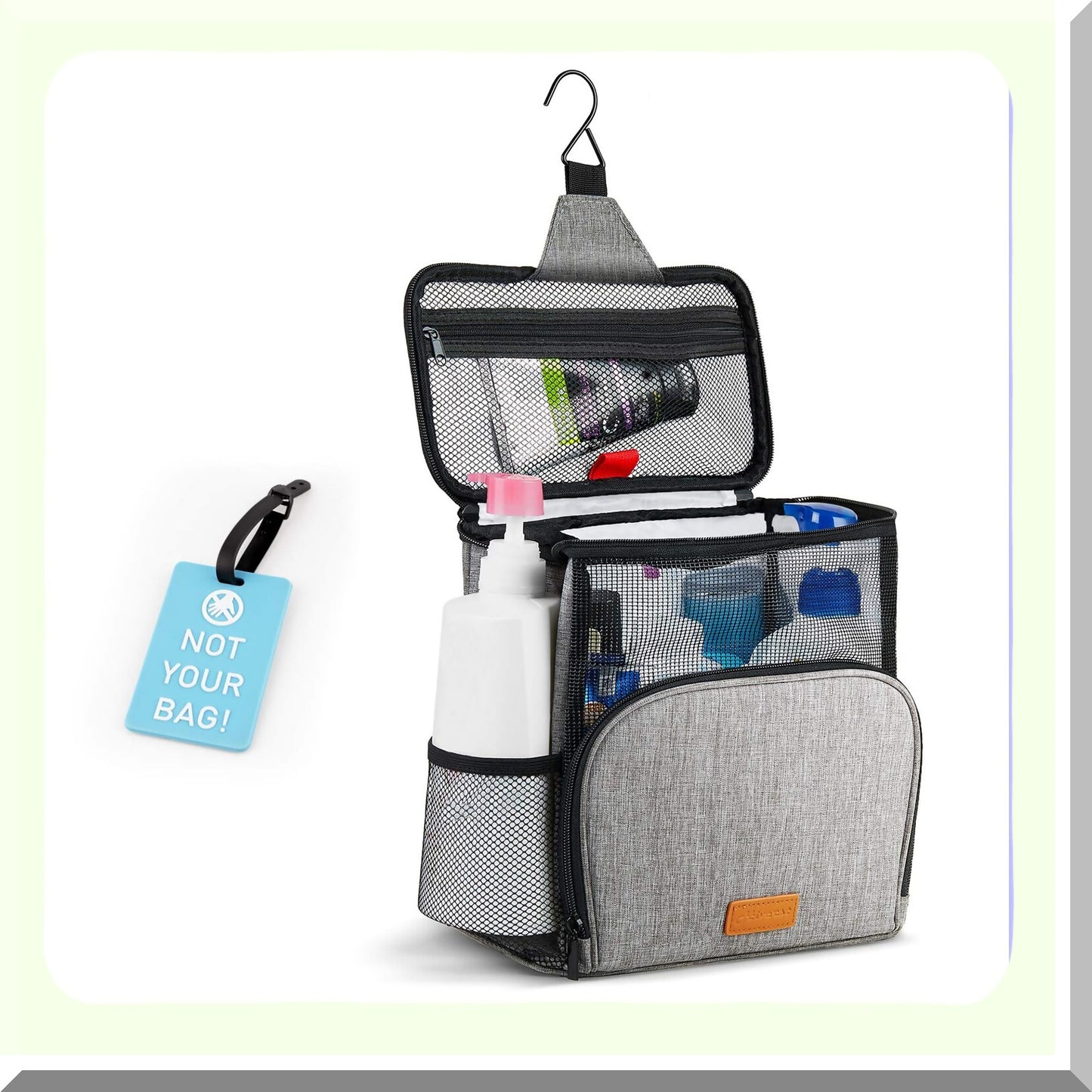 Hanging Shower Caddy Tote Bag Full Size Bottle