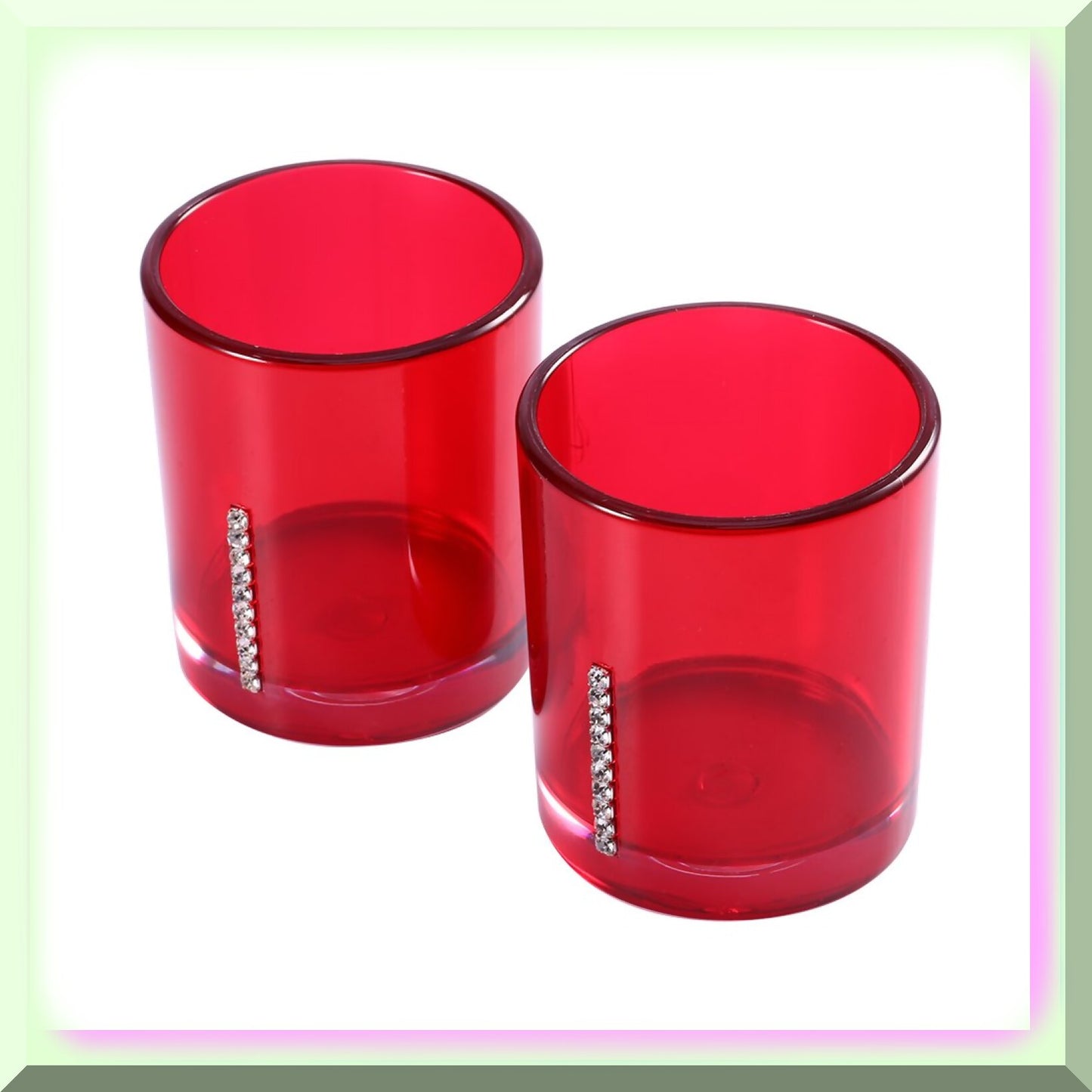 Red Acrylic 5PC Bathroom Accessories Set